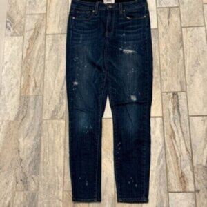 PAIGE women's 28" waist Hoxton Ankle blue denim jeans Retails $219.